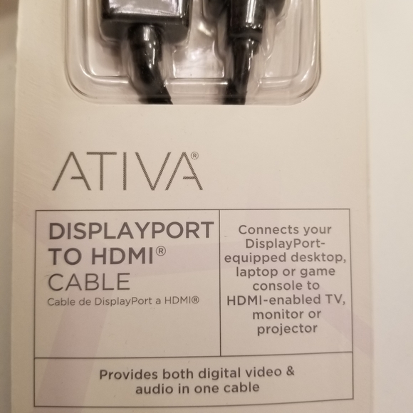 ✅NIB Ativa Displayport to HDMI 6 ft cable - Picture 7 of 7